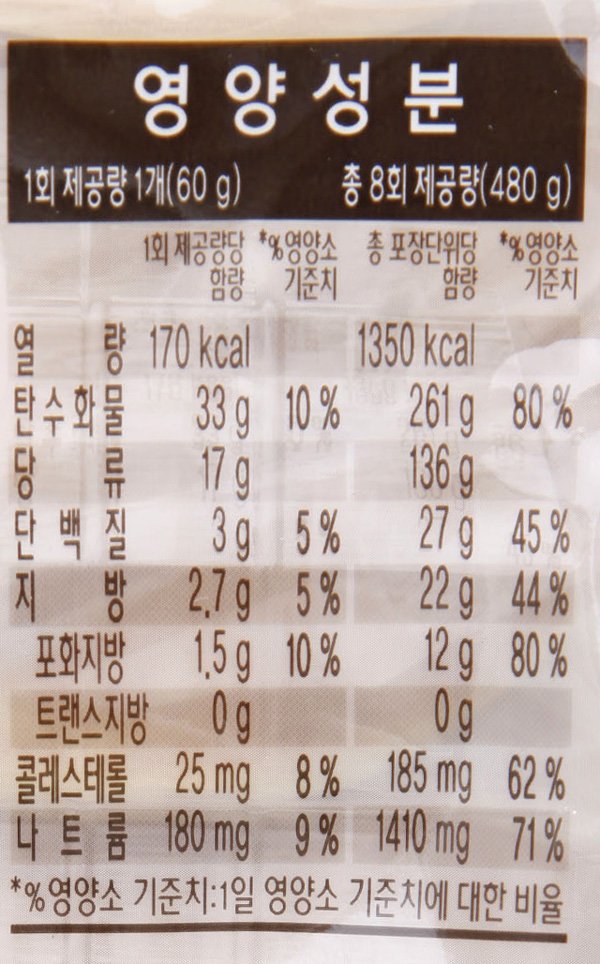 [롯데] 도라야끼 통단팥 8입 480g