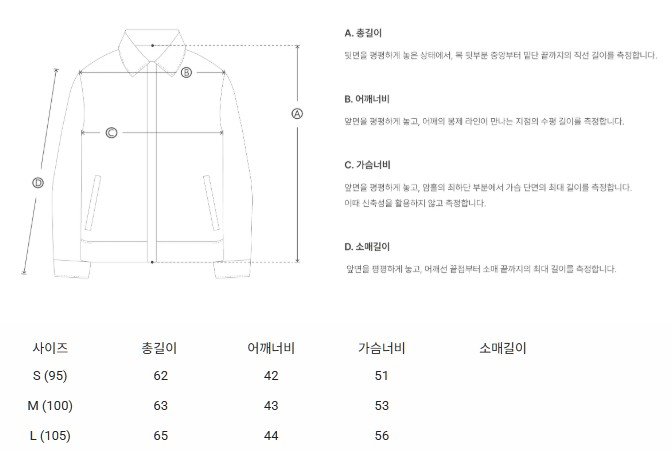샌프란시스코마켓 센텀시티 콜드브레이커 전체 상품 이미지 사이즈 조견표